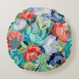 Coussins Ronds Symphonie de jardin vibrant