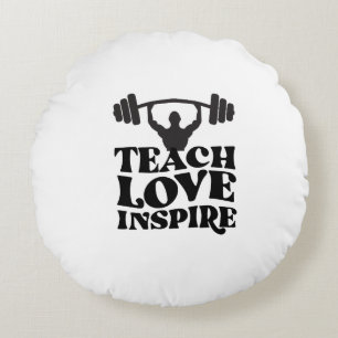Coussins Ronds T-Shirt de motivation design pour salle de sport