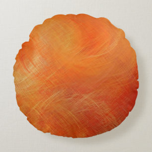 Coussins Ronds Tableau Abstrait orange