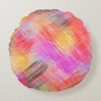 Coussins Ronds Tableau coloré Abstrait #41