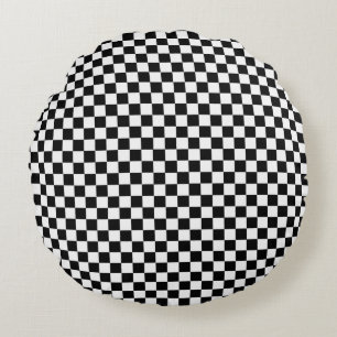 Coussins Ronds Tableau de bord classique noir et blanc par STaylo