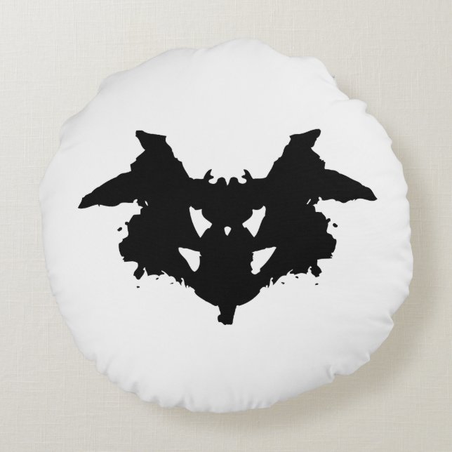 Coussins Ronds Tache d'encre de Rorschach (Dos)