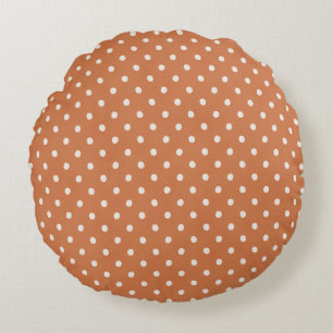 Coussins Ronds Taches de crème orange