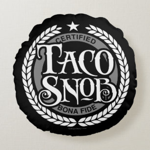 Coussins Ronds Taco Snob - amant amusant du taco