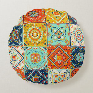 Coussins Ronds Talavera, Azulejos, fond d'écran en mosaïque turqu