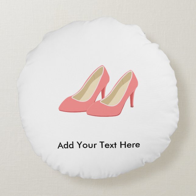 Coussins Ronds Talons hauts roses - pompes Girly des années 1950 (Dos)