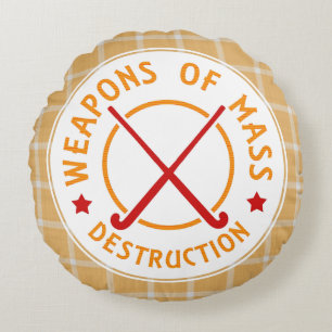 Coussins Ronds Tapis de hockey sur gazon Armes de destruction Cou