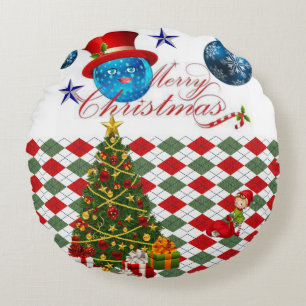 Coussins Ronds Tapis de Noël rond, Joyeux Noël