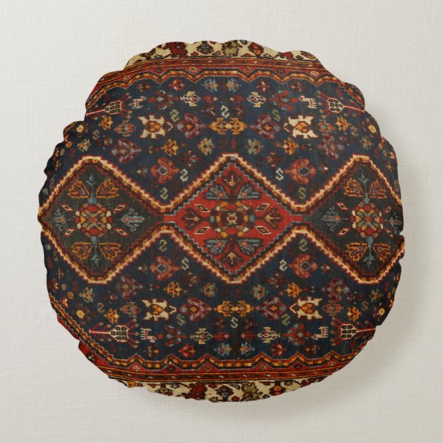 Coussins Ronds Tapis Oriental Antique Perse Turc (Devant)