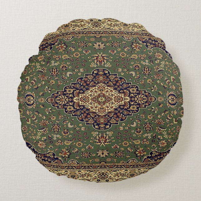 Coussins Ronds Tapis Oriental Perse Turc (Devant)