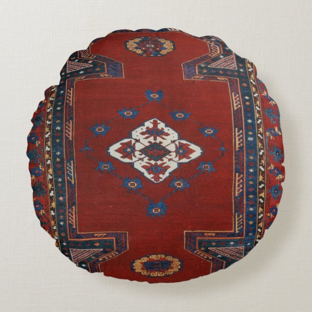Coussins Ronds Tapis Oriental Turc Persan (Devant)