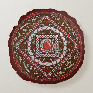 Coussins Ronds Tapisserie ronde Aries Mandala