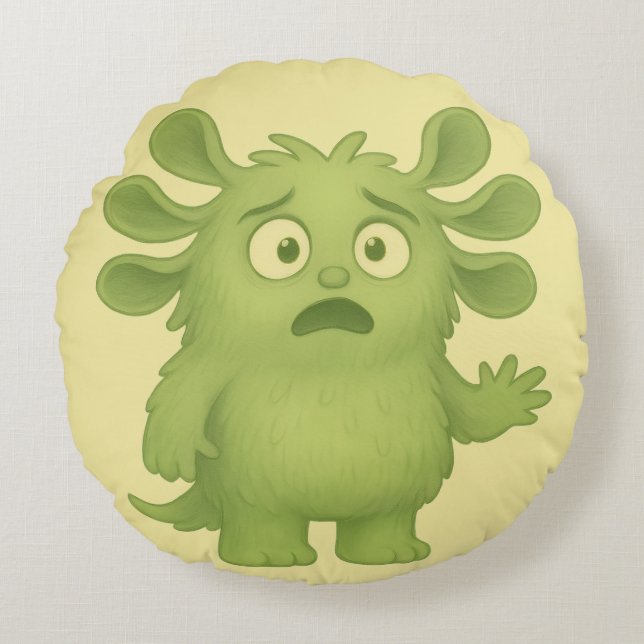 Coussins Ronds Tapsi le monstre TDAH sensible et réactif (Devant)