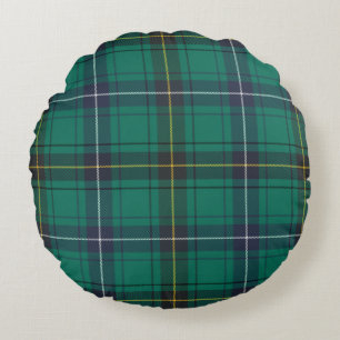 Coussins Ronds Tartan Clan Henderson Vert à Carreaux