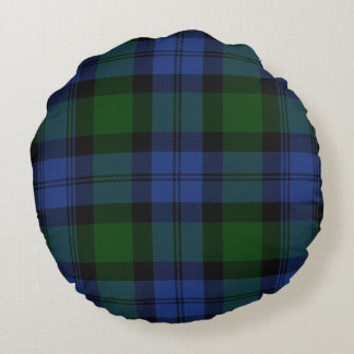 Coussins Ronds Tartan et Polignac Toile de Blackwatch