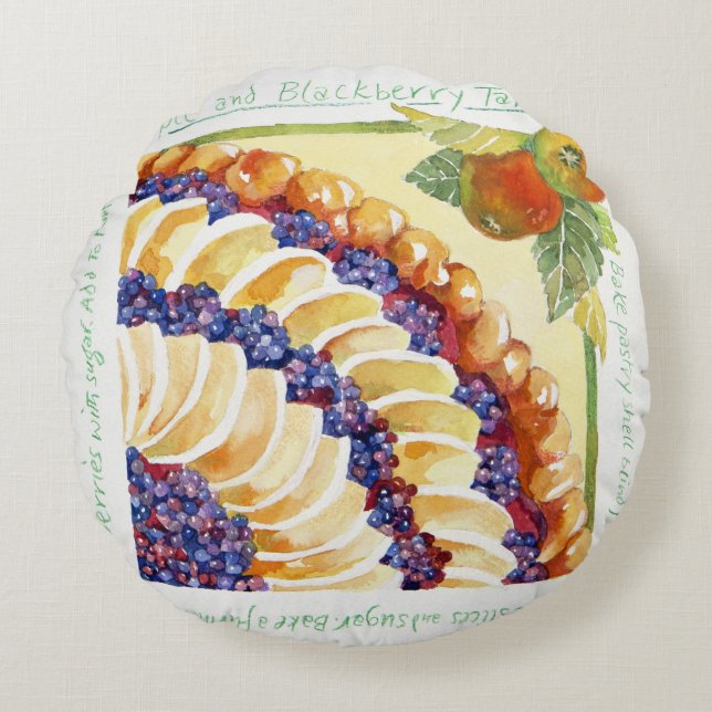 Coussins Ronds Tarte 2014 de mûre d'Apple (Devant)