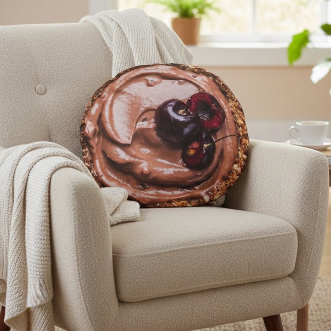 Coussins Ronds Tarte Cerise Chocolat (Créateur téléchargé)