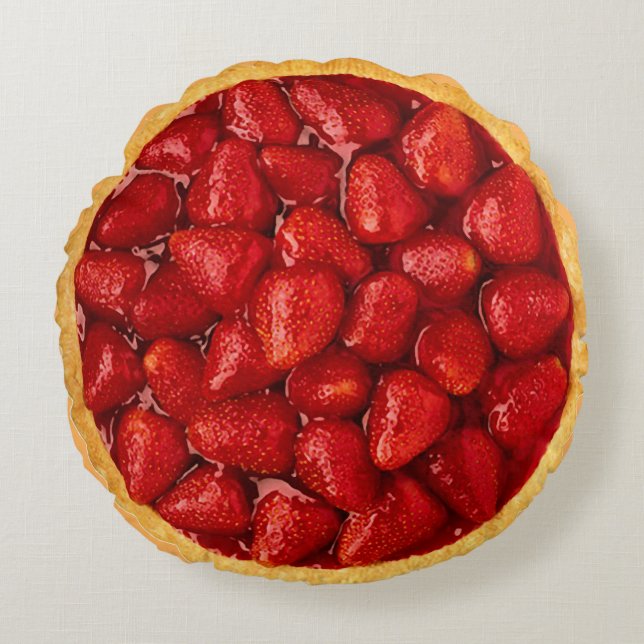 Coussins Ronds Tarte de fraise (Devant)