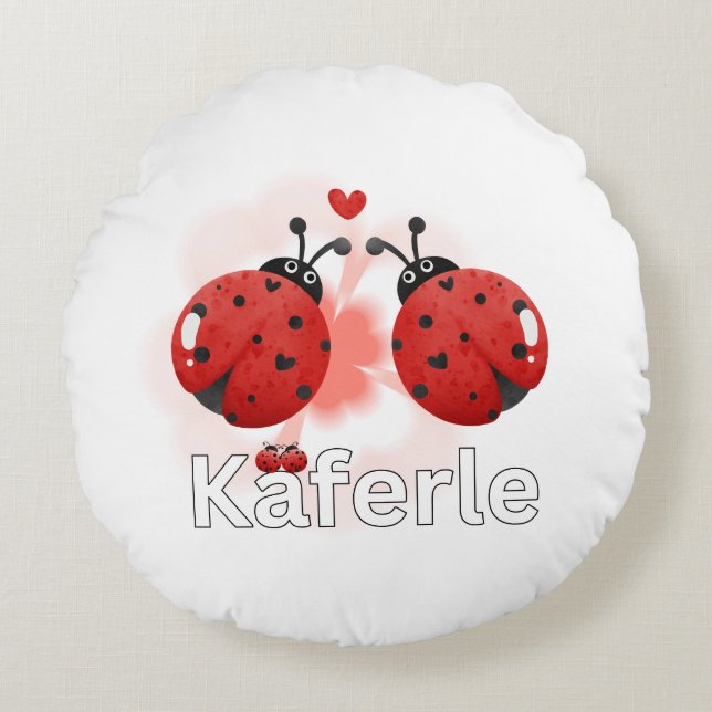 Coussins Ronds Tasse coccinelle (Devant)