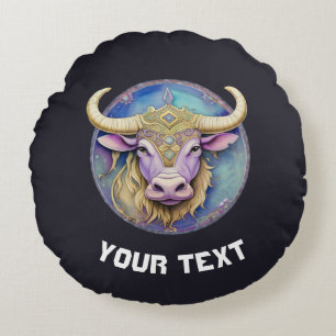 Coussins Ronds Taurus personnalisé Zodiac