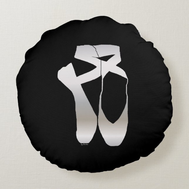 Coussins Ronds Team Pointe Ballet Silhouette (Dos)