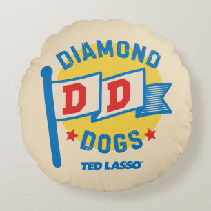 Coussins Ronds Ted Lasso Diamond Chiens Pennant Graphisme