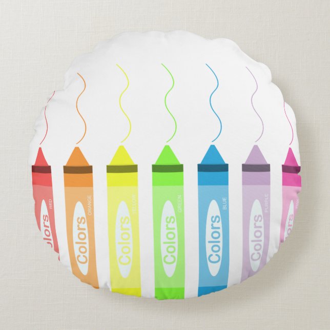 Coussins Ronds Temps de coloriage ! (Devant)