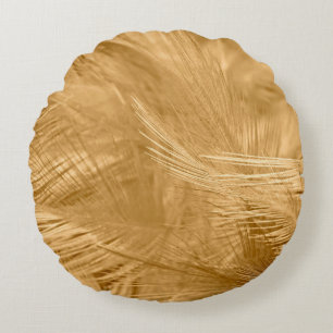 Coussins Ronds Tendances vintages Brown de couleur de poulet text