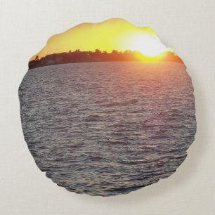 Coussins Ronds « Tenu dans Sa Lumière – Confort du Coucher de Sol