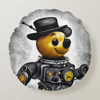 Coussins Ronds Terminator Pooh dans un Casquette