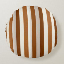 Terracotta Chaude et Rayure Verticale Crème