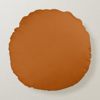 Coussins Ronds Terre Cuite Orange Brûlé Couleur Uni
