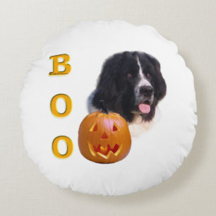 Coussins Ronds Terre-Neuve Landseer Halloween Boo