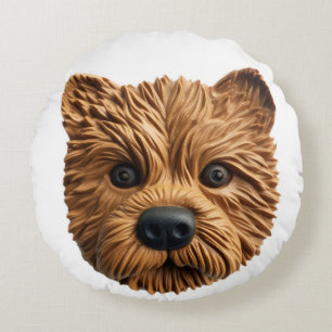 Coussins Ronds Tervier Australien Chien Inspiré 3D
