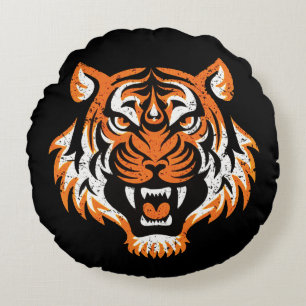 Coussins Ronds Tête de Tigre