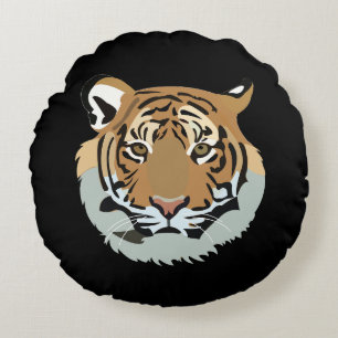 Coussins Ronds Tête de Tigre Animal Sauvage Tigre