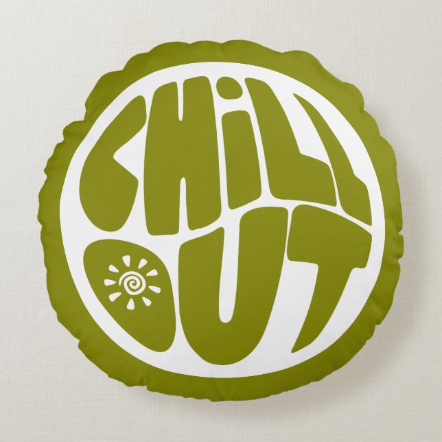 Coussins Ronds Texte à la main en forme de boule (Devant)