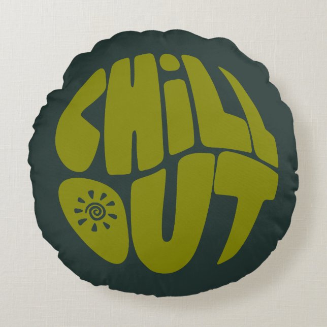 Coussins Ronds Texte à la main en forme de boule (Devant)