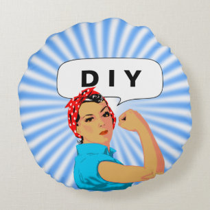 Coussins Ronds Texte de mode vintage femme & DIY