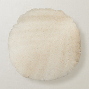 Coussins Ronds textile blanc avec ombre noire