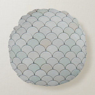 Coussins Ronds textile graphique gris