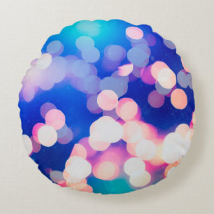 Coussins Ronds Texture colorée, fond flou abstrait, arts,