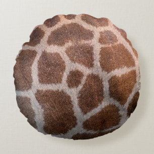 Coussins Ronds Texture de peau de girafe