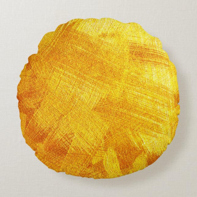 Coussins Ronds Texture dorée luxueuse, arrière - plan abstrait. (Devant)