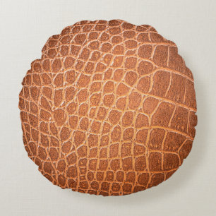 Coussins Ronds texture en cuir Brown pour arrière - plan