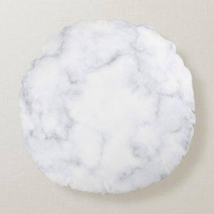 Coussins Ronds Texture Marbre blanc