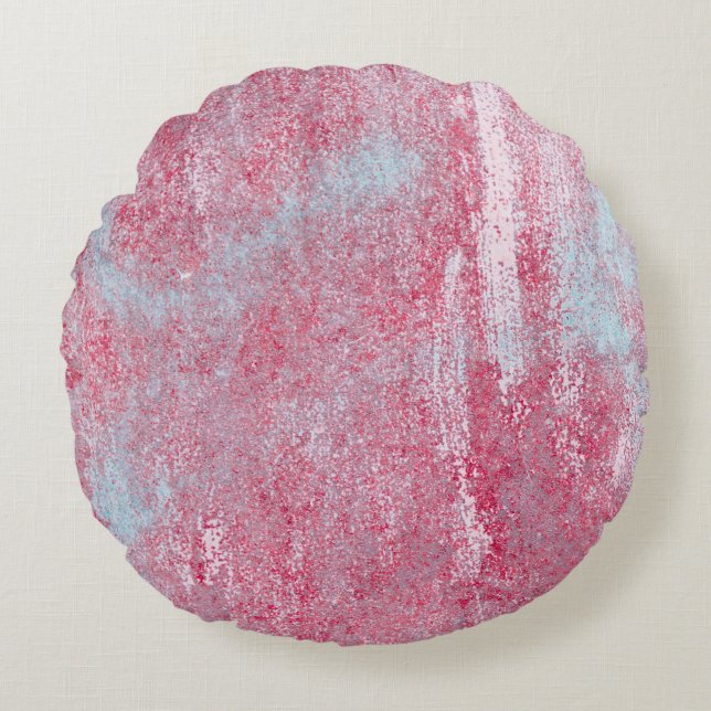 Coussins Ronds Texture métallique avec rayures et fissures abstra (Devant)