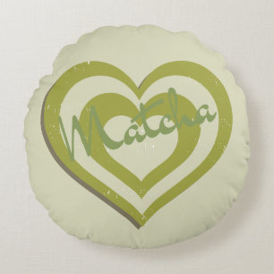 Coussins Ronds Thé vert Matcha, Tout est mieux avec matcha