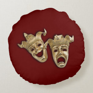 Coussins Ronds Théâtre comique et tragique Dark Red