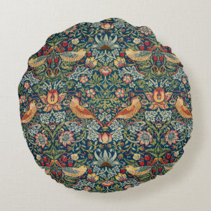 Coussins Ronds Thief de fraises par William Morris